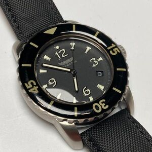 Skywatch CC1003, black dial, sail cloth strap, new battery, stainless